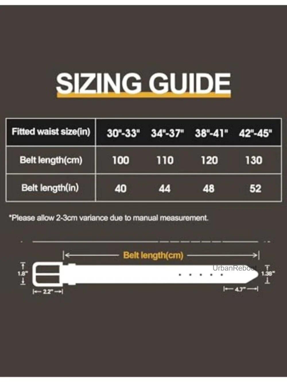 Genuine Leather Belt for Jeans & Suits, 1.38